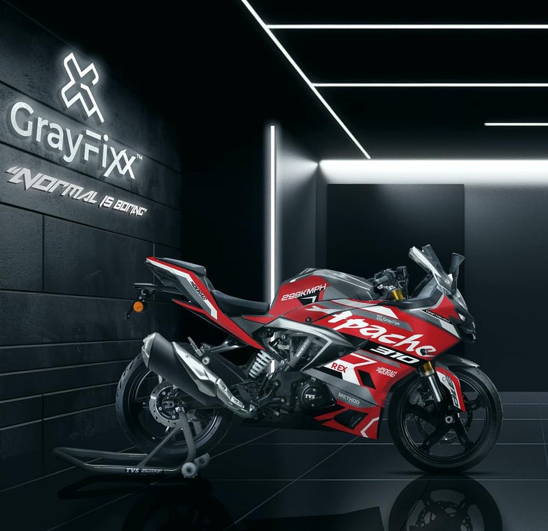 Grayfixx Race Edition Full Body Sticker for Apache 310 RR | Made in Premium Gloss Vinyl with FPF(Fade Protection Film), Water Proof, Precut Sticker, Pack of 1 Both Side with 2 Years Guarantee - Image 2