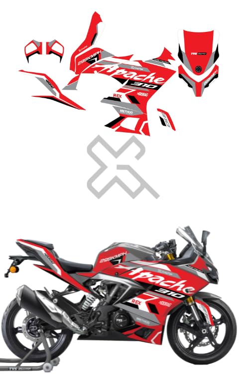 Grayfixx Race Edition Full Body Sticker for Apache 310 RR | Made in Premium Gloss Vinyl with FPF(Fade Protection Film), Water Proof, Precut Sticker, Pack of 1 Both Side with 2 Years Guarantee - Image 3