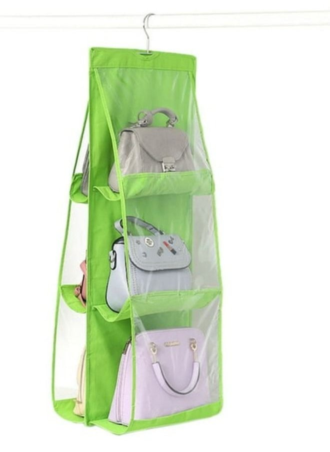 Generic 1 piece of handbag and shoe storage organizer, 6 double-sided pockets, each side, 3 sides, random color  - Image 5