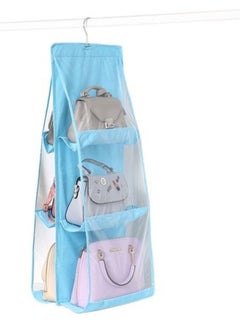 Generic 1 piece of handbag and shoe storage organizer, 6 double-sided pockets, each side, 3 sides, random color  - Image 4