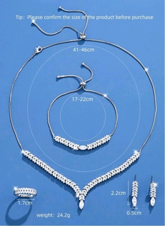 Luxury Jewellery Set For Women Inlaid With Zirconia  - Image 4