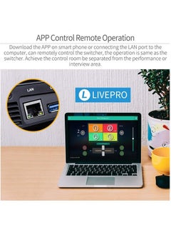 Feelworld FEELWORLD LIVEPRO L1 V1 Multi Camera Video Mixer Switcher 2 Inch LCD Display 4 x HDMI Inputs USB 3.0 Output Format Real Time Production Live Streaming Lightweight  - Image 4