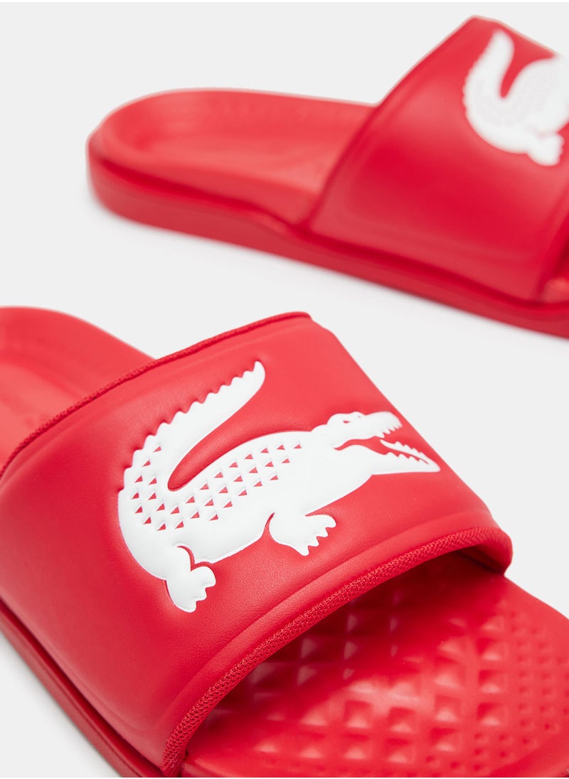 LACOSTE - Dualiste Logo Strap Slides - Image 1