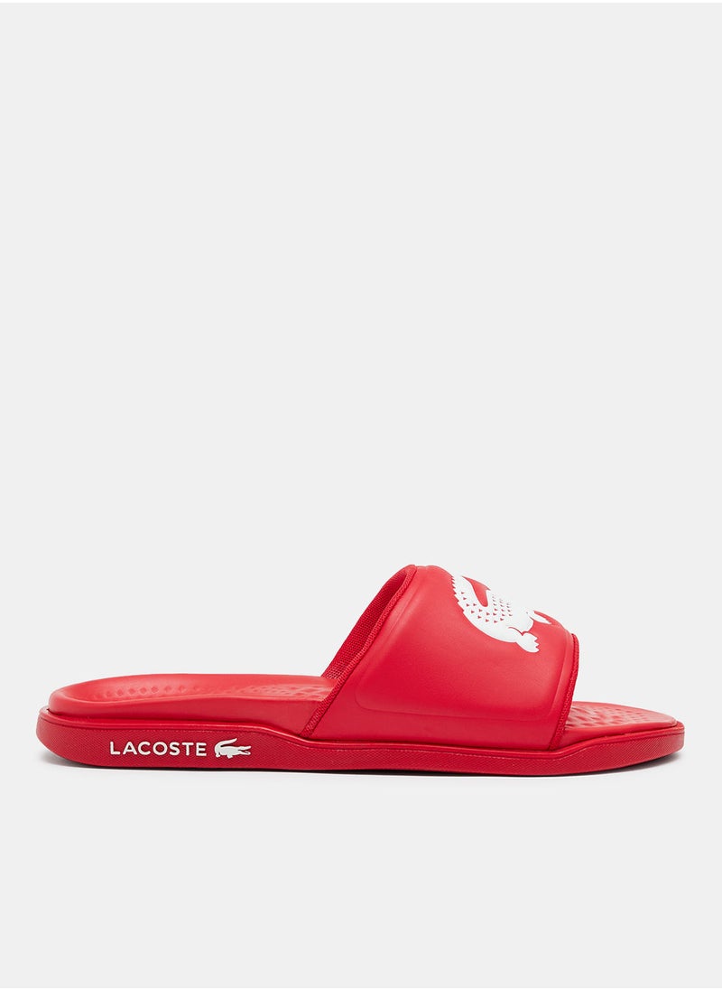 LACOSTE - Dualiste Logo Strap Slides - Image 1