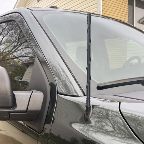 KSaAuto Ford Truck Replacement Antenna, 13 Inch Flexible Rubber, Black, Fits Ford F150 2009-2025, F250 F350 2017-2025, Bronco 2021-2025, AM/FM Reception - Image 2