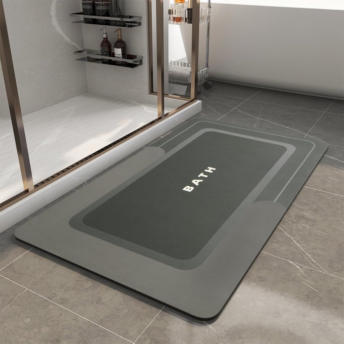 BATH MATBATH MAT RUG NON SLIP SUPER ABSORBENT STAIN RESISTANT QUICK DRY THIN BATHROOM RUGBATH MATS FOR BATHROOM FLOOR BATHTUB VANITYBATHMAT BATH RUG EASY CARE 17X35 DARKGREY