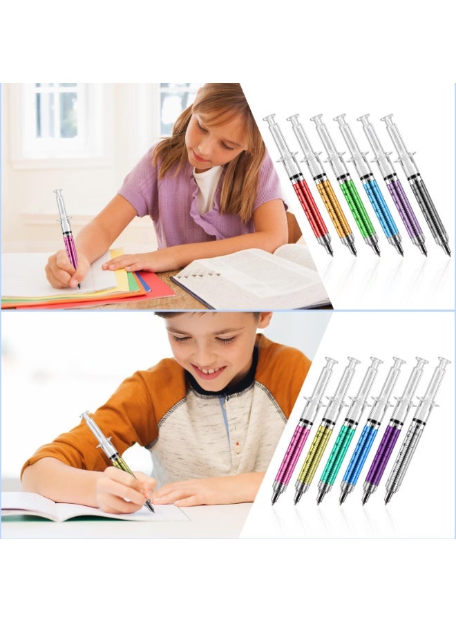 SUNSAR [12+12 Pack] Multi-Color Syringe Pen and Pen Refill Retractable Fun Multi Color Novelty Pen for Nurses, Nursing Student School Supplies - Image 4
