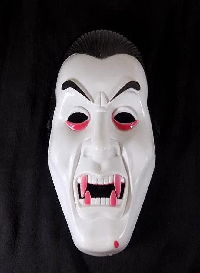 LUDALY Scary Horror Comic Face Mask For Halloween Party fancy dress Costume Ball Dance Party etc. (Pack of 3, White) - Image 1