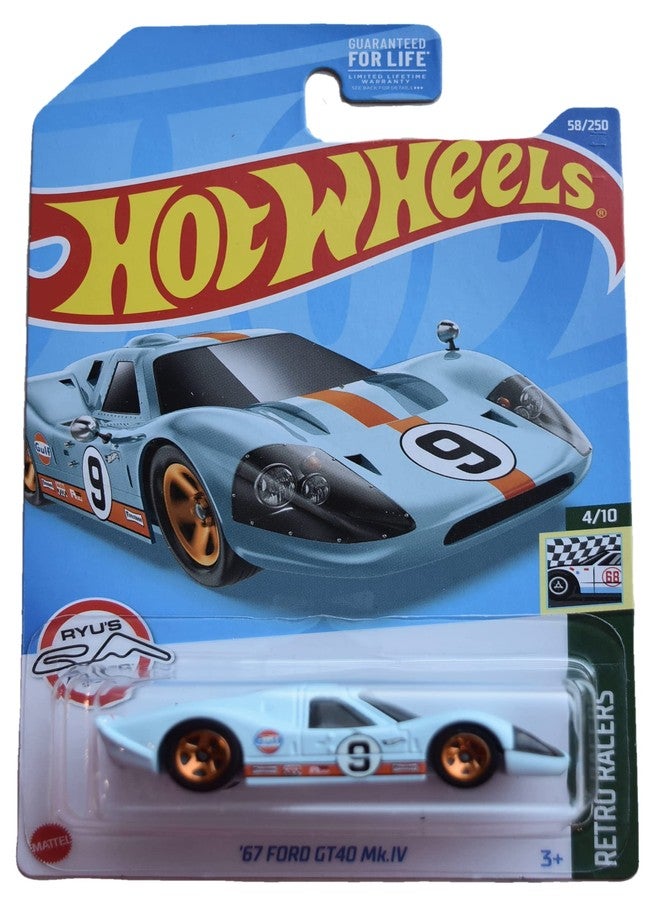 Hot Wheels '67 Ford GT40 Mk.IV, Retro Racers 4/10 [Blue] 58/250 - Image 1