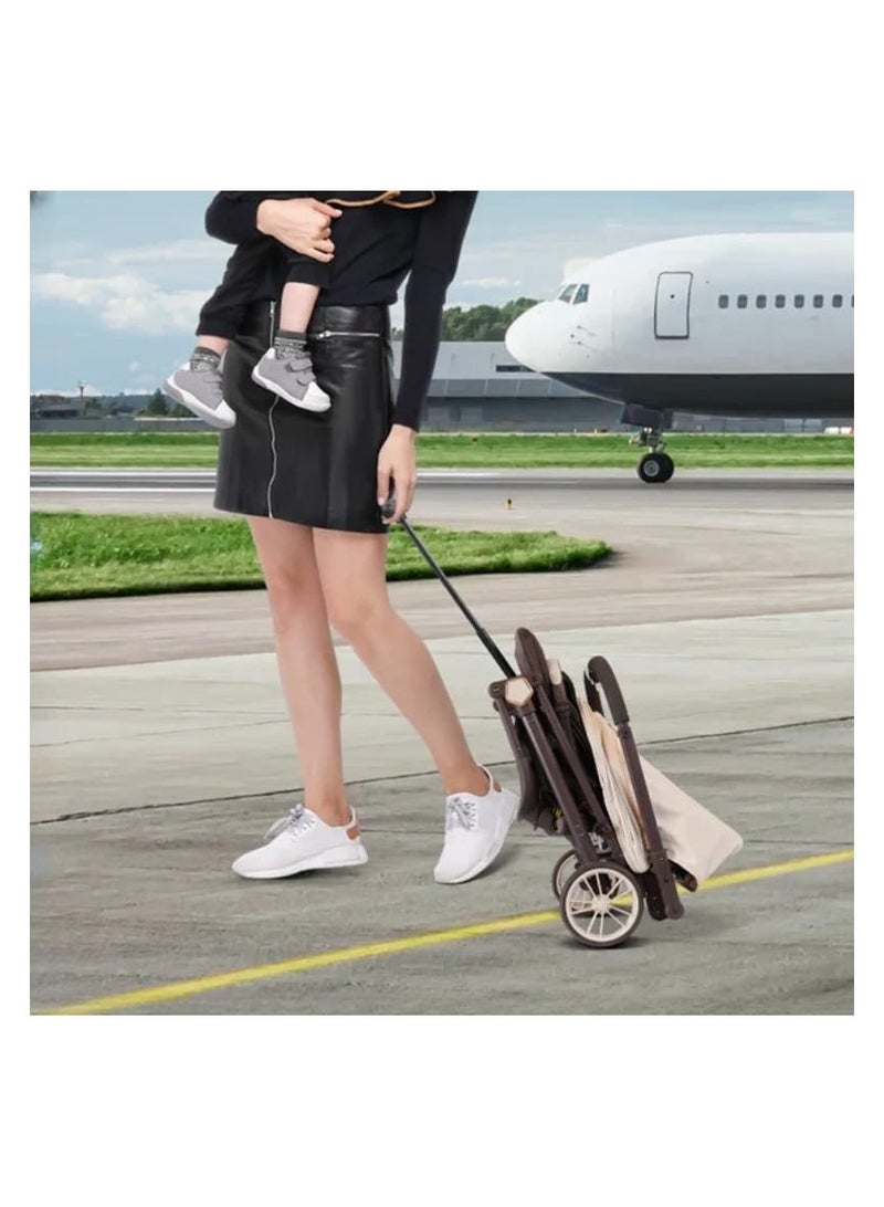 baobaohao Stroller baby high quality flip arm can board the plane-KHAKI - Image 3