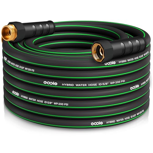 EOOIO Heavy Duty Garden Hose 35ft, NON-EXPANDABLE Flexible Water Hose, Kink Resistant Lightweight Hybrid Hose, Leakproof Hose Male to Female Fittings - Image 1