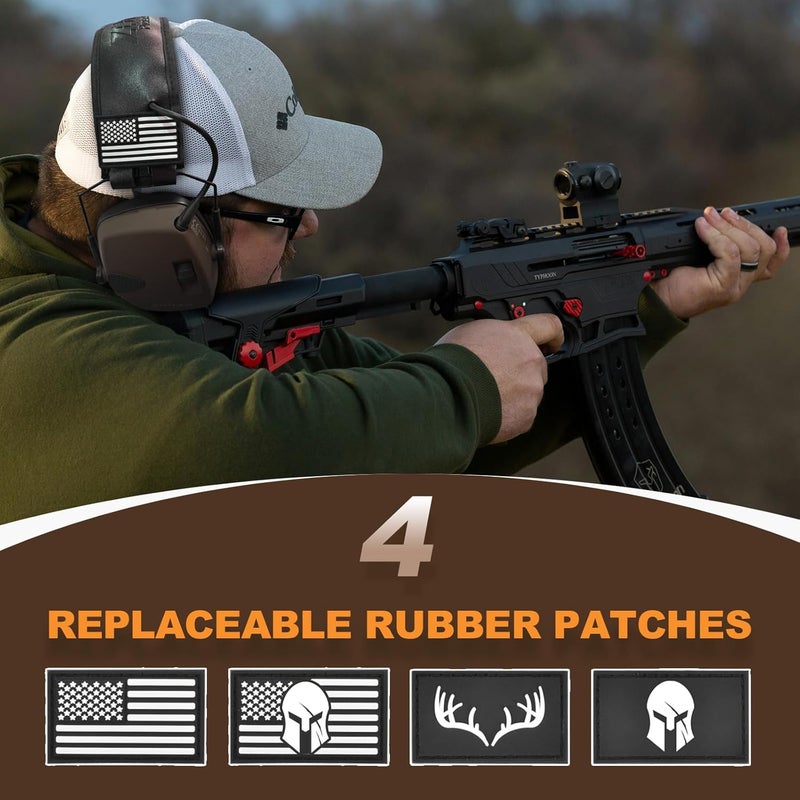 Zohan UPGRATED EM054 Electronic Shooting Ear Protection with 4X Sound Amplification, Slim Active Noise Reduction Earmuffs for Gun Range - Image 4