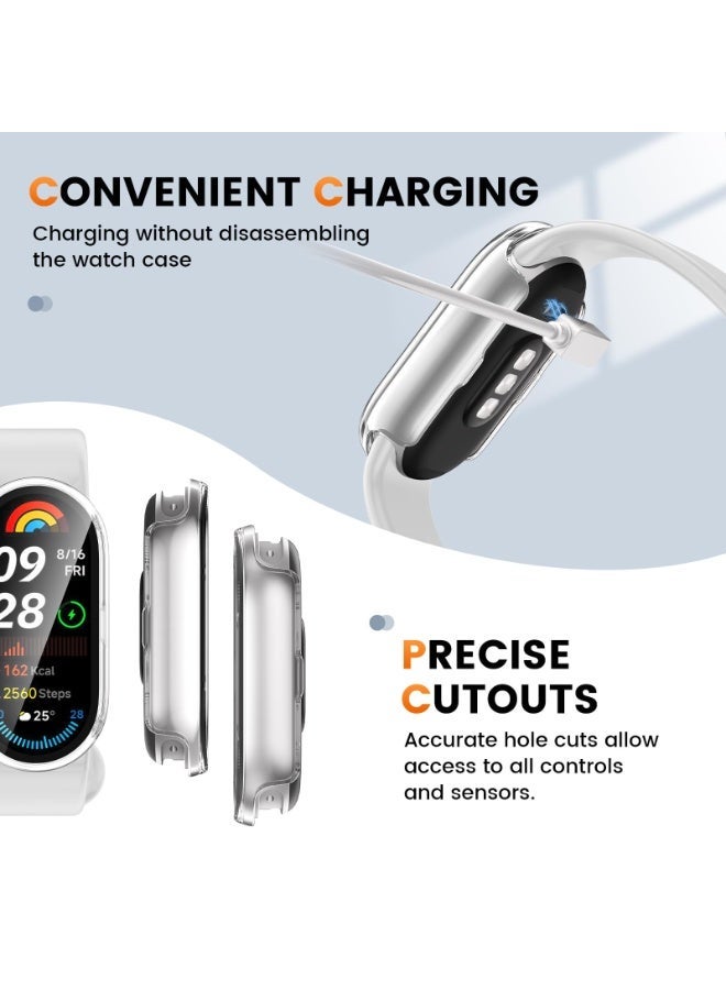 شيك فايب جراب متوافق مع Xiaomi Smart Band 9 / Smart Band 9 NFC، مضاد للخدش، طلاء TPU ناعم، جراب حماية شامل للساعة متوافق مع Xiaomi Smart Band 9 / Band 9 NFC - Image 4