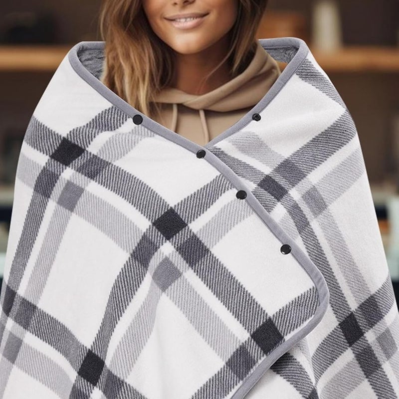 TOPINCN Heated Shawl USB Blanket 3 Speed Timing Warm Electric Heating Blanket for Travelers - Image 3