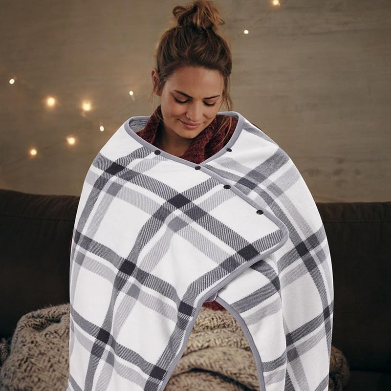 TOPINCN Heated Shawl USB Blanket 3 Speed Timing Warm Electric Heating Blanket for Travelers - Image 4