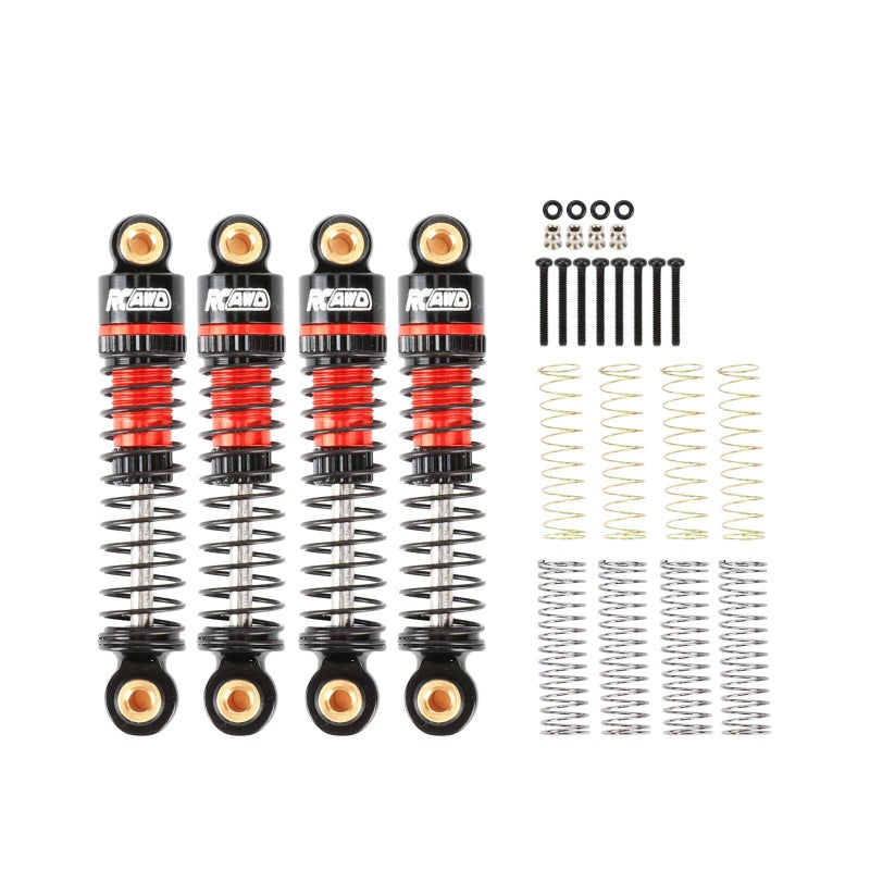 RCAWD 47mm FCX24 Shocks Oil Type for FMS 124 FCX24 118 FCX18 Front Rear Shocks Absorber Series Upgrades Part Red