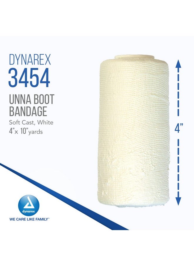 Dynarex Dynarex 3454 Unna Boot Bandage, Individually Packaged, Provides Customized Compression, With Zinc Oxide, Soft Cast, 4" x 10 Yard, Pack of 12  - Image 2