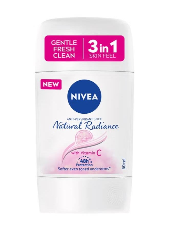 Nivea Natural Radiance 48H Deodorant Stick 50ml  - Image 1