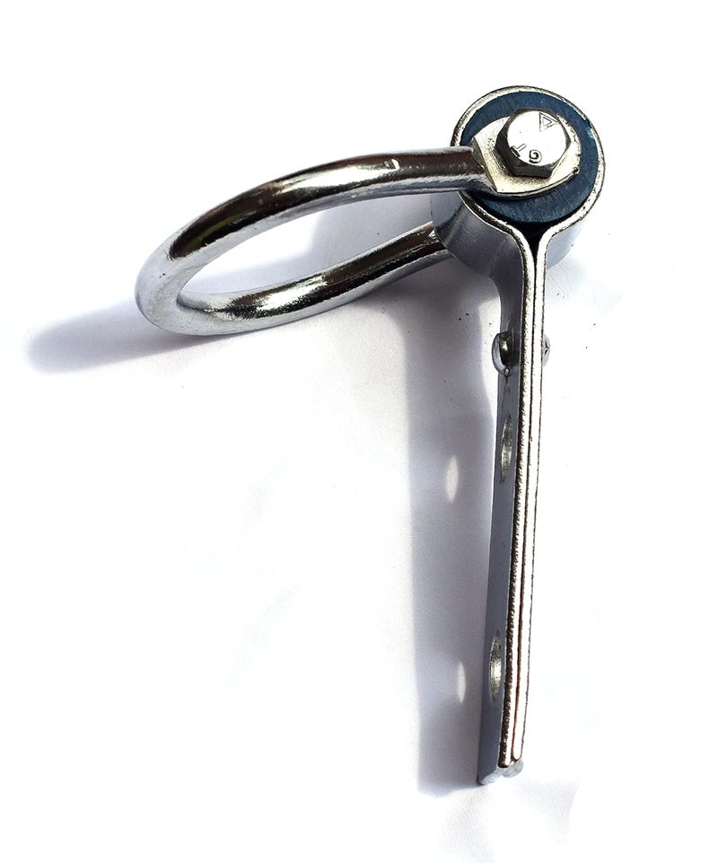 MARSHLAND Swing kada Hanging Accessories Hook for Ceiling Mounted Home Multipurpose Bearing Kada 2Pecs Balcony and Patio Use Silver Pack - Image 4