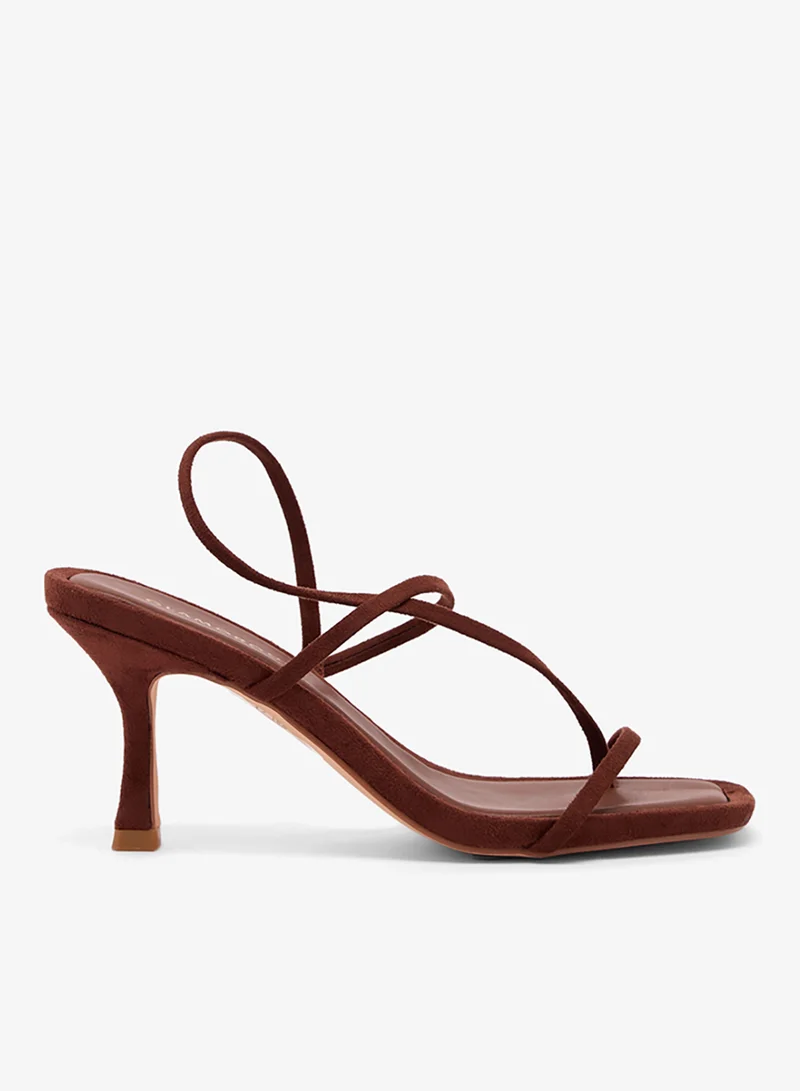 GLAMOROUS Ankle Strap Barely High Heel Sandals