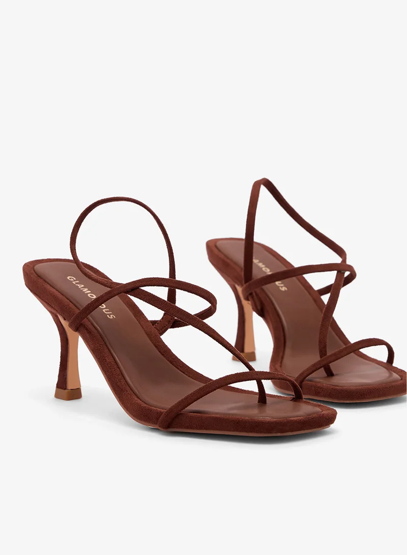 GLAMOROUS  Ankle Strap Barely High Heel Sandals for Women | Best Price UAE