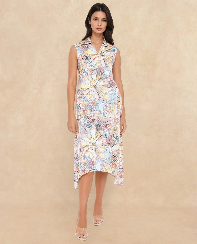 Rareism Women's Abstract Floral Print Dress