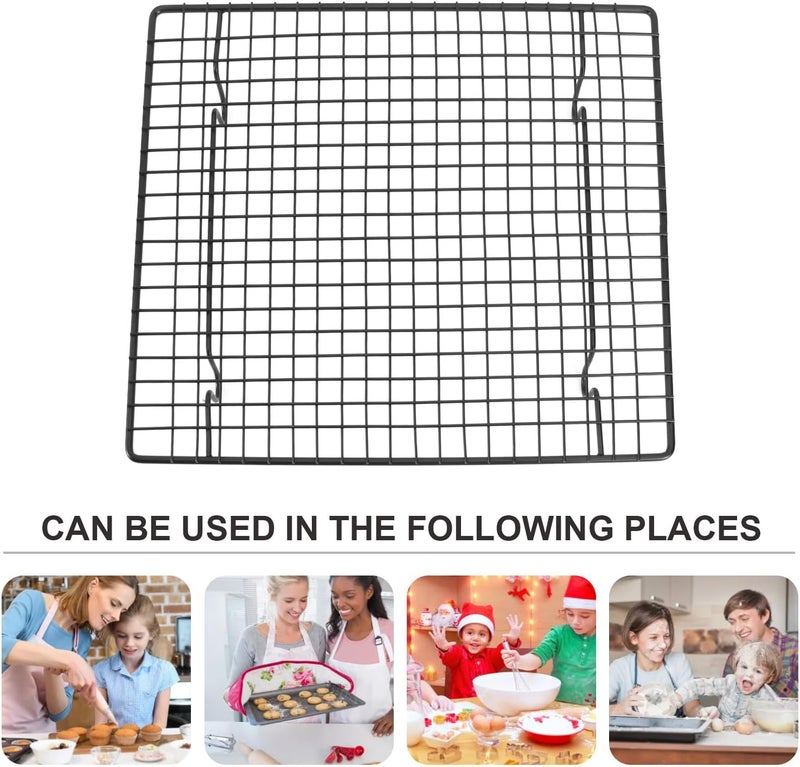 TIDTALEO 2pcs Stainless Steel Cooling Rack Nonstick Roasting Rack for Cake and Cookie Baking, Oven-safe Pastry Cooling Grid Tray for Home Bakers - Image 2