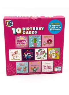 RMS 10 Pack Birthday Cards For Girls And Boys – Includes 10 Assorted Cards With Envelopes  - Image 3