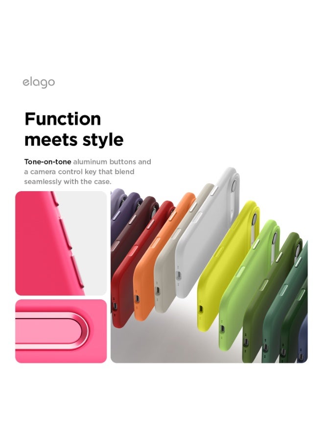 Elago Magnetic Liquid Silicone for iPhone 17 Air case cover [Camera Control Button Cover] compatible with MagSafe Shockproof - Ice Red - Image 4