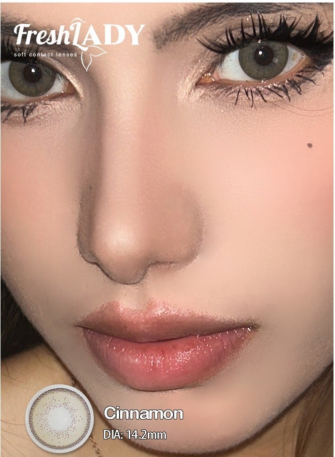 FreshLady Colored Contact Lenses with Power 14.20mm Yearly Disposable – Natural Eye Makeup Look, Comfortable Daily Wear, Stylish Fashion Lenses - Image 4