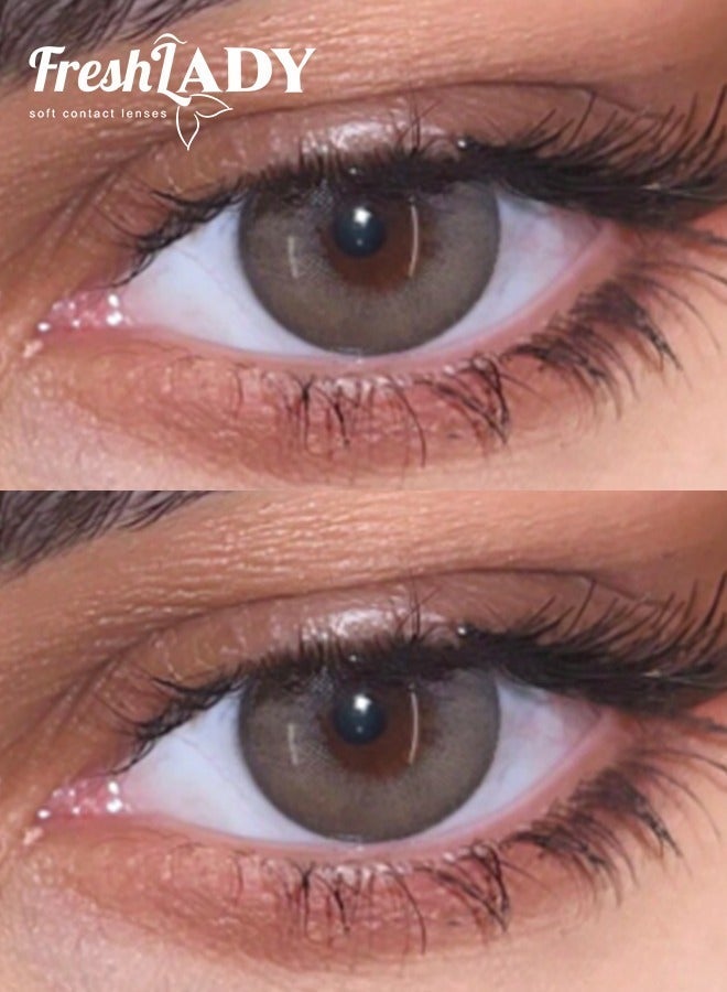FreshLady Colored Contact Lenses with Power 14.20mm Yearly Disposable – Natural Eye Makeup Look, Comfortable Daily Wear, Stylish Fashion Lenses - Image 3