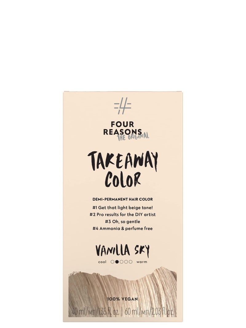 Four Reasons Original Takeaway Color - Vanilla Sky â€“ 9.13 Bright Light Beige - Demi-Permanent Hair Color - Ammonia-Free and Fragrance-Free Hair Dye - 100% Vegan & Cruelty Free - Image 1