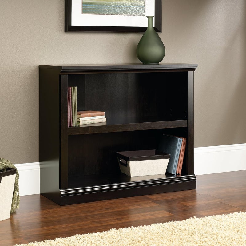 SAUDER Miscellaneous Storage 2-Shelf Bookcase/ book shelf, Estate Black finish - Image 2