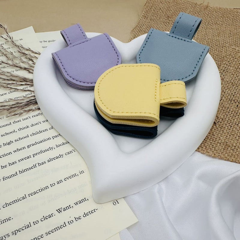 Fashion Xiaoqing Leather New Magnetic Bookmark Pen Holder Multi-Functional Dual-Purpose Pen Holder Pen Cover Student Bookmark - Image 5