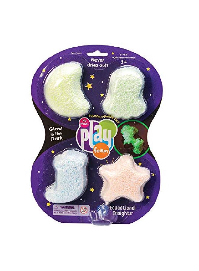 Educational Insights Playfoam Glowinthedark 4Pack Fidget & Sensory Toy Gift For Boys & Girls Ages 3+ - Image 2