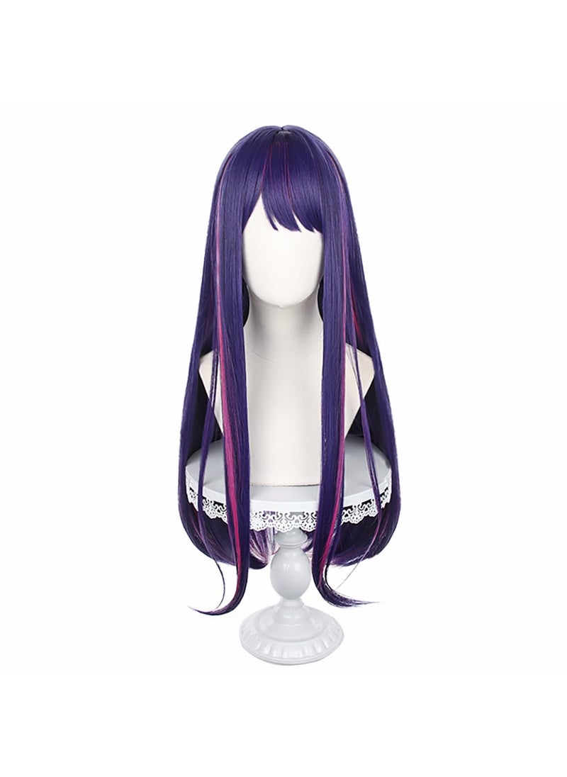 ZGNGLIZ - Anime Oshi no Ko Ai Hoshino Wig Purple Long Hair Wigs with Bangs for Girls and Women  Free Wig Cap - Image 1