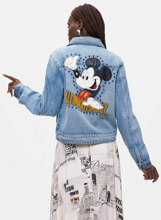 Desigual Blue Printed Mickey Jacket for Women | Best Price UAE