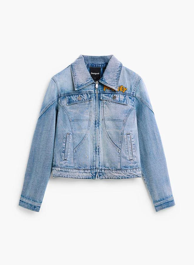 Desigual Blue Printed Mickey Jacket for Women | Best Price UAE