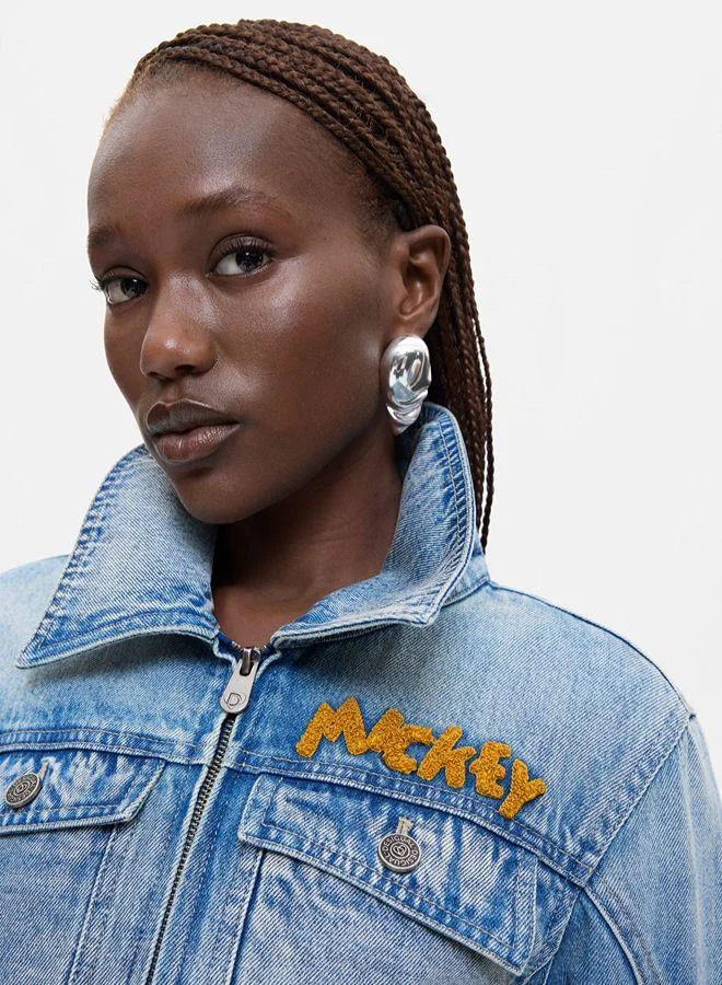 Desigual Blue Printed Mickey Jacket for Women | Best Price UAE