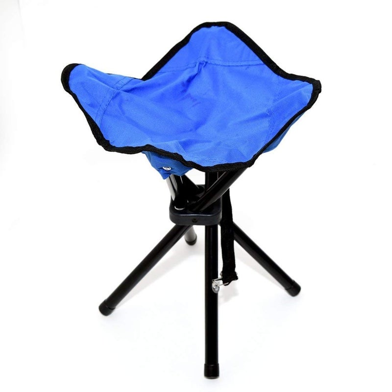 Ôhm HM treading Foldable 4 Leg Camping Stool Travelling Fishing Hiking Beach Garden Stool Ideal Travelling Lawn Patio Perfect Adult Chair Outdoor Mini Folding Chair - Image 1