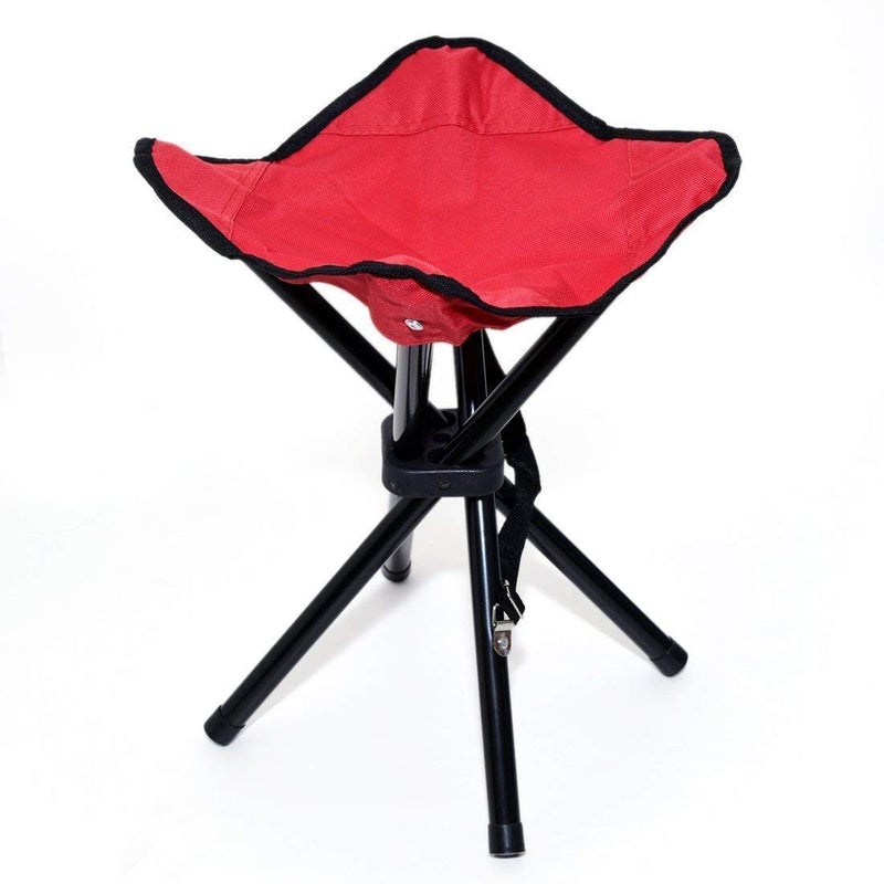 Ôhm HM treading Foldable 4 Leg Camping Stool Travelling Fishing Hiking Beach Garden Stool Ideal Travelling Lawn Patio Perfect Adult Chair Outdoor Mini Folding Chair - Image 2