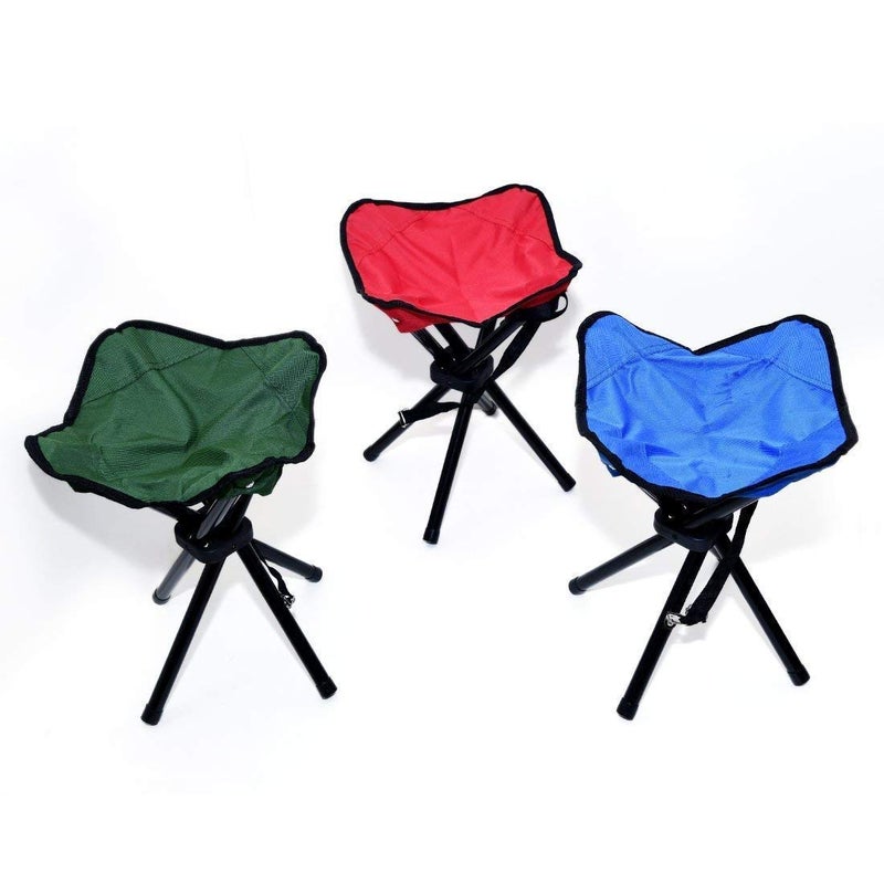 Ôhm HM treading Foldable 4 Leg Camping Stool Travelling Fishing Hiking Beach Garden Stool Ideal Travelling Lawn Patio Perfect Adult Chair Outdoor Mini Folding Chair - Image 3