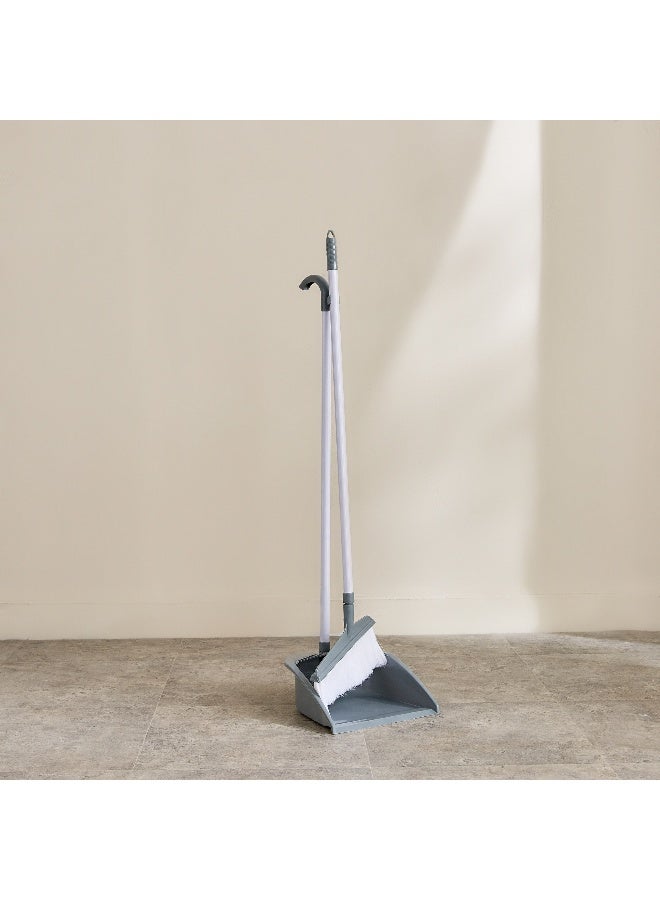 Home Box Long Handle Dustpan and Brush Set - Grey - Image 1