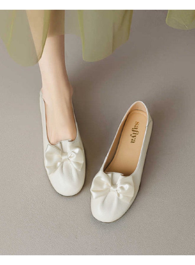 SAFIYA Lamb Skin Saturday 2025 Spring/autumn New Women's Fashion Comfortable Versatile Flats - Image 1