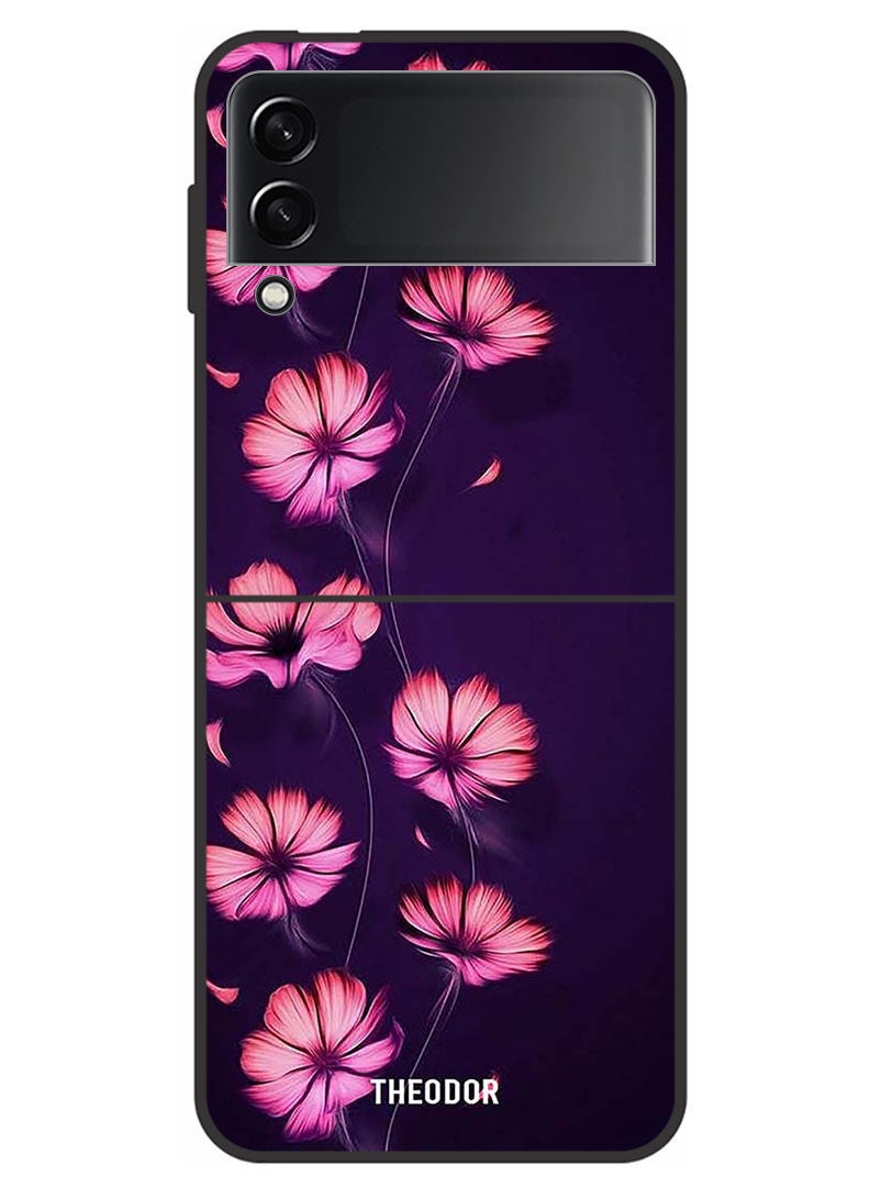 Theodor Protective Case Cover For Samsung Galaxy Z FlIP 4 5G    Smotth Flower - Image 1