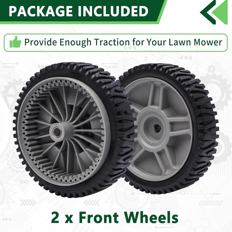 TENGMUJX 193912X460 Lawn Mower Wheels Fit for Husqvarna Craftsman Poulan Push Mower Front Drive Wheels Mower Replaces 193912X460 532400543 581009202 581009203 8" x 1-3/4"(2 Pack) - Image 5