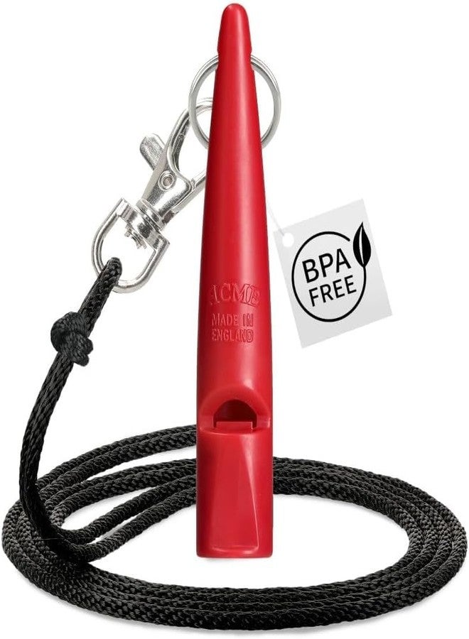 ACME 210.5 Professional Dog Training Whistle with Lanyard. BPA-Free Plastic. 90 dBA. Standardized 5700Hz Frequency for Smaller Dogs. Weatherproof. Made in The UK (Carmine Red/Black) - Image 2