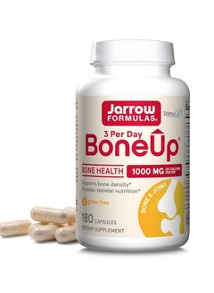 جارو فورملاز BoneUp ثلاثة يوميًا لدعم العظام والهيكل العظمي، 180 كبسولة، كمية تكفي 60 يومًا 