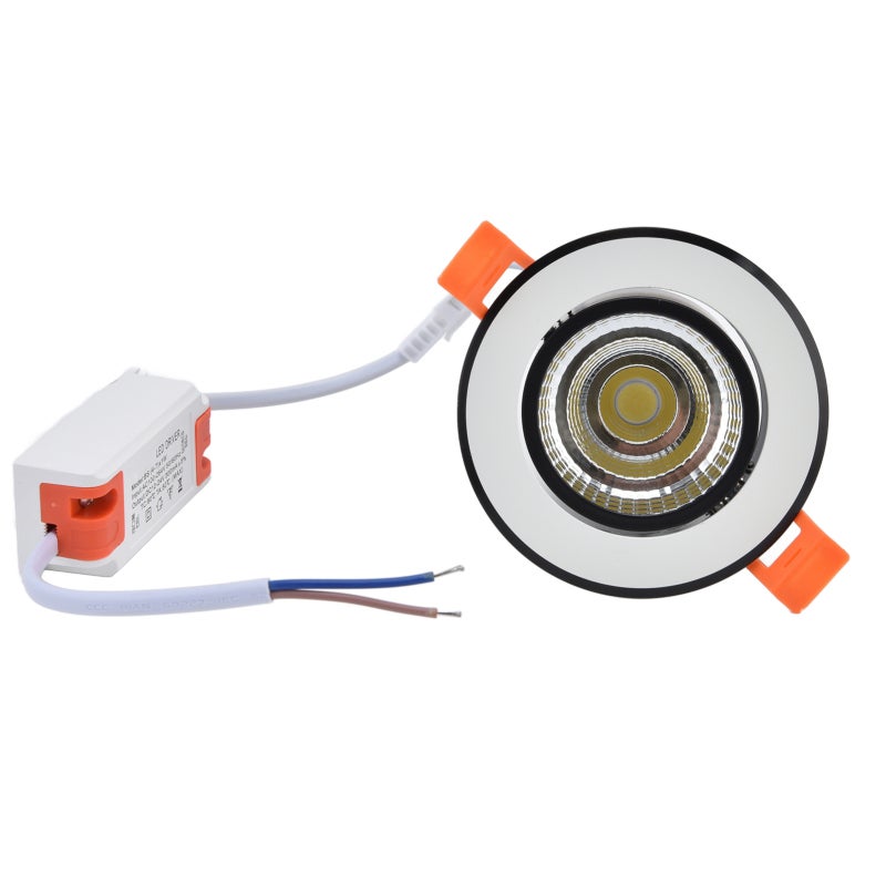 مصباح سقفي LED COB بقطر 2.95 بوصة ومغلف من الألومنيوم المصبوب - مصباح سقفي قابل للتعديل خالٍ من التوهج للغرفة النوم والمطبخ وقاعة المعيشة - Image 3