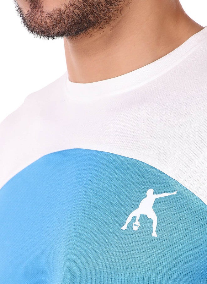 PREEN Blue Round Neck T-Shirt and Shorts Co-Ords - Image 2